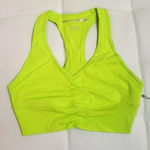 DKNY Sport Ruched Racerback Sports Bra - Large